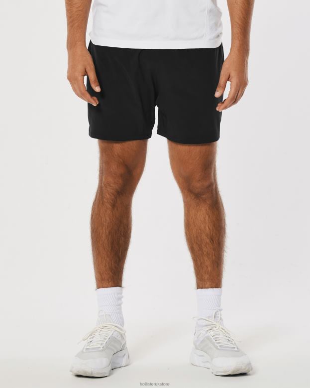 Bottoms Hollister Men Gilly Hicks Active Lined Shorts 5\\ 488201216 Black